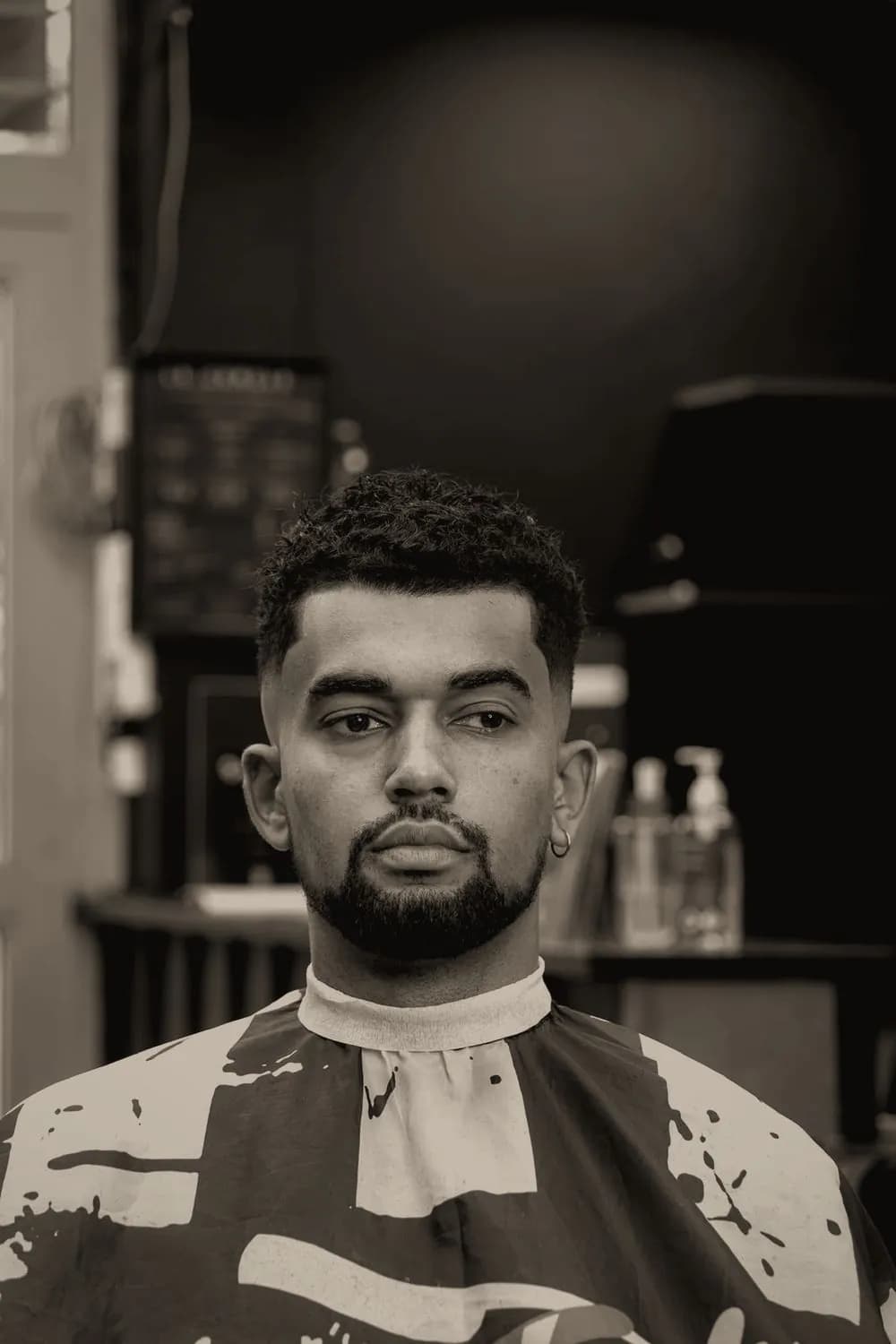 Client du Cercle après sa coupe, barbe taillée